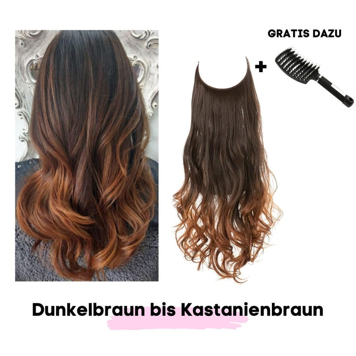 Haar Extensions + Pflegehaarbürste GRATIS - SOLOH